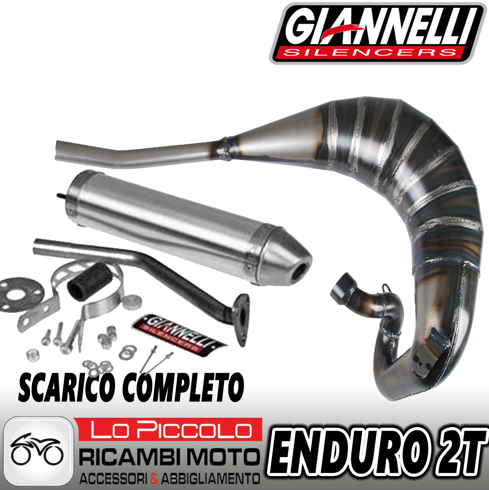 Complete Giannelli Exhaust In Aluminum Beta RR 50 2021 Motard
