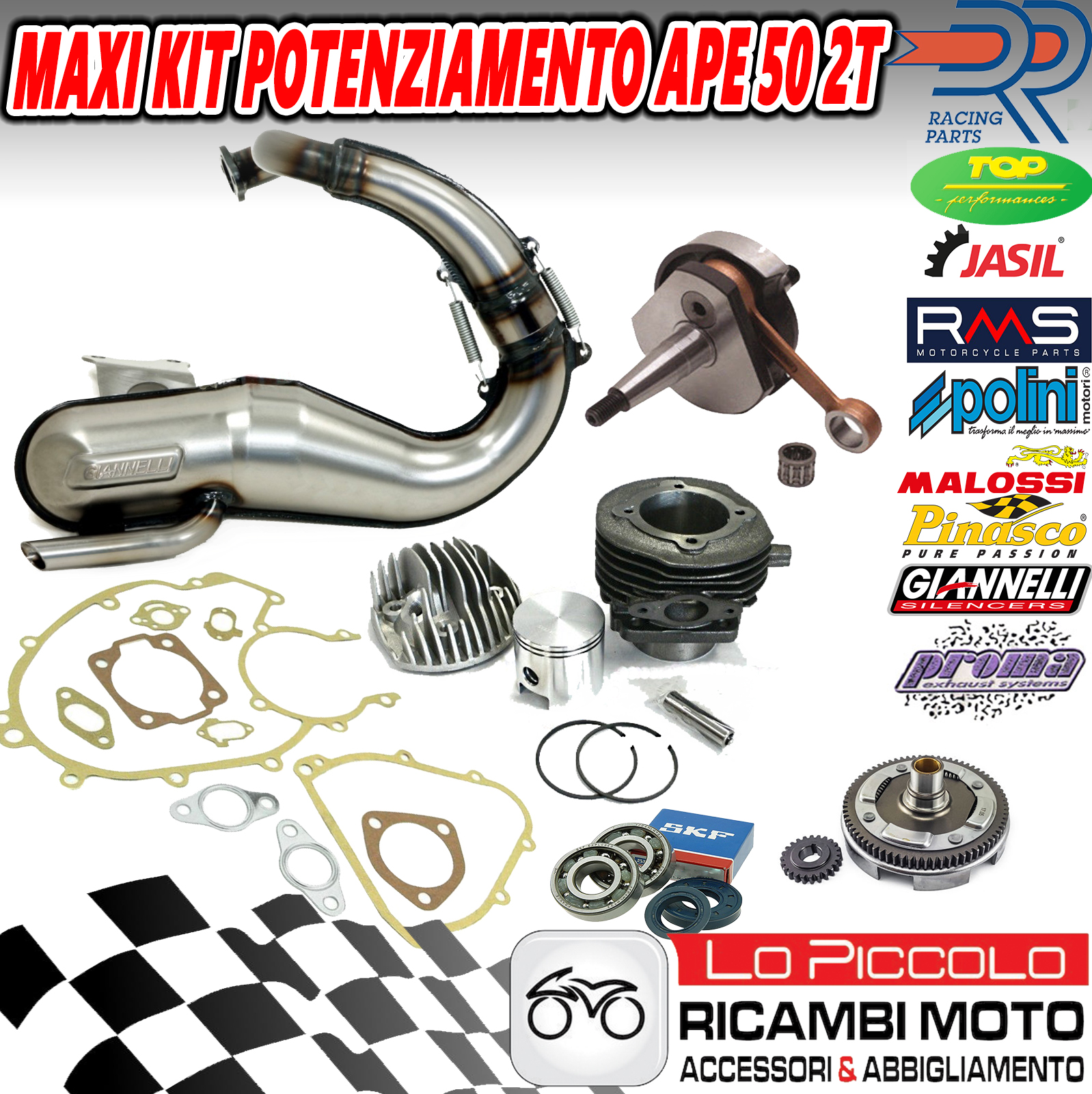 Malossi 115Cc Thermal Group Kit Engine Crankshaft Exhaust Vespa Pk