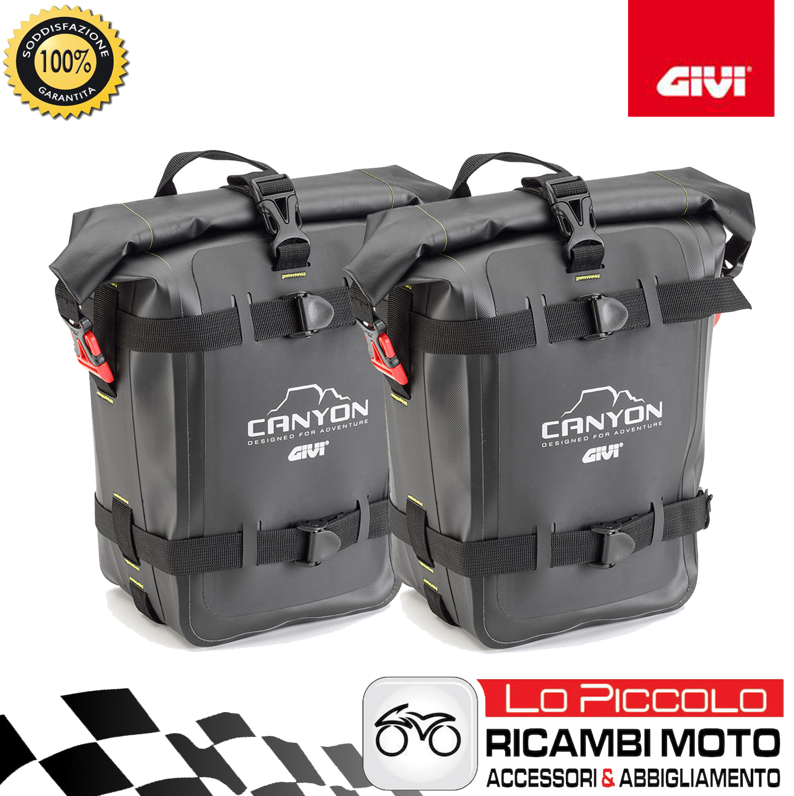 BORSE CARGO WATER RESISTANT, 8 LITRI MOTO GIVI GRT722 | eBay