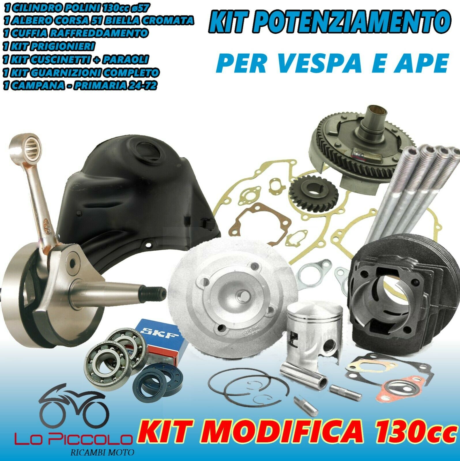 130cc Polini Kit 130 Polini Evolution Kit Polini Vespa