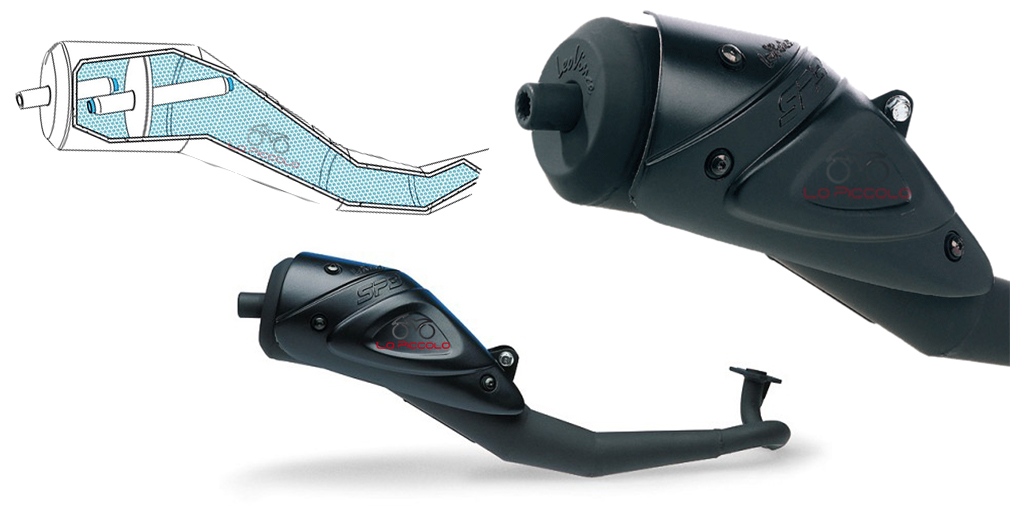 4246 Muffler Approved exhaust leovince sp3 piaggio zip 50/Zip fast ...