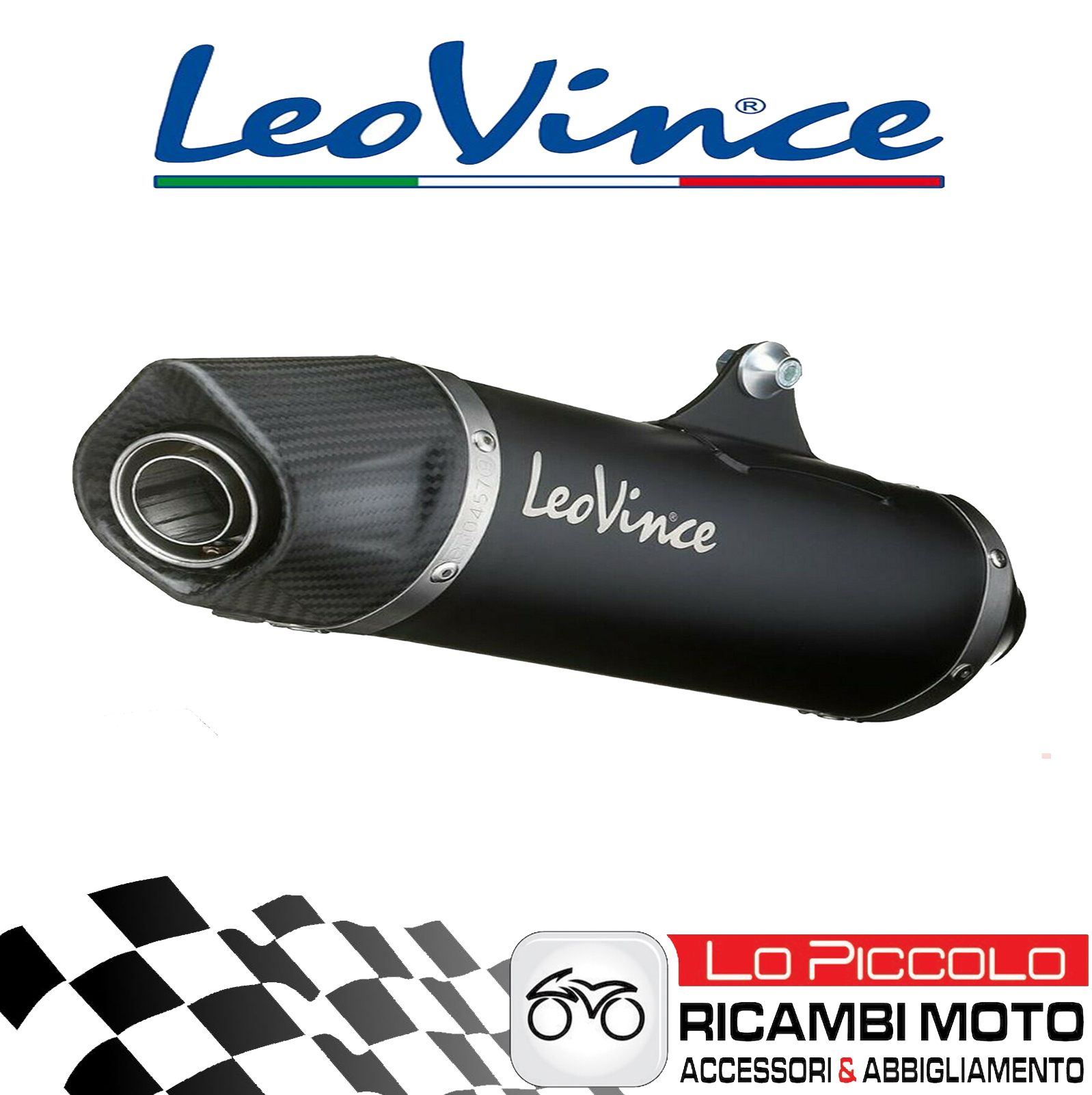 Black Inox Terminal Leovince Piaggio Beverly 350 Sport Euro 2014