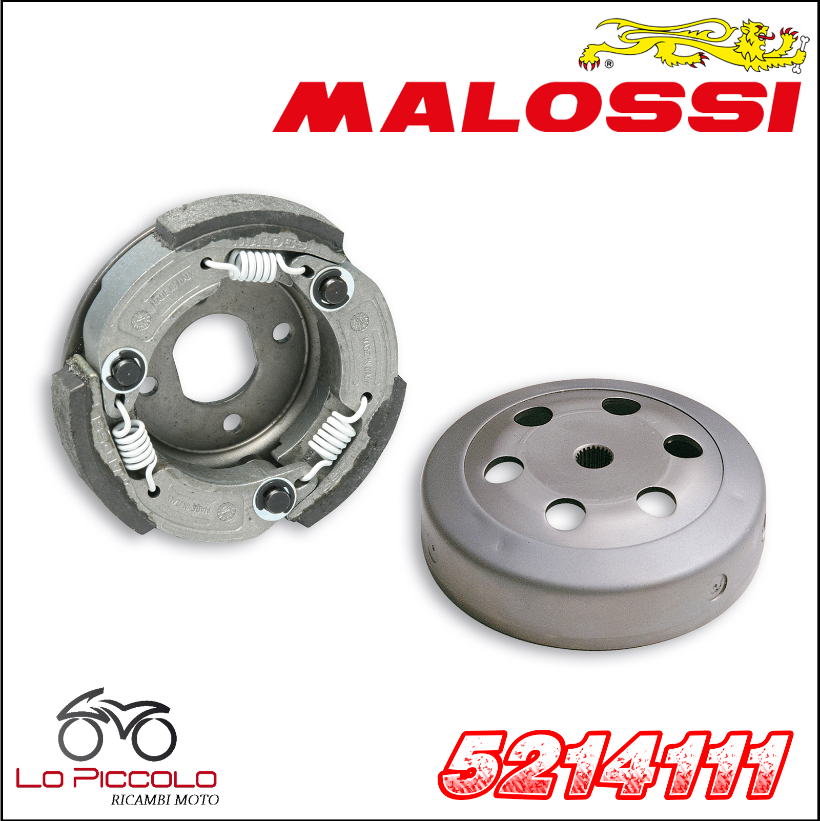 5214111 FRIZIONE E CAMPANA MALOSSI FLY SYSTEM PIAGGIO ZIP Fast