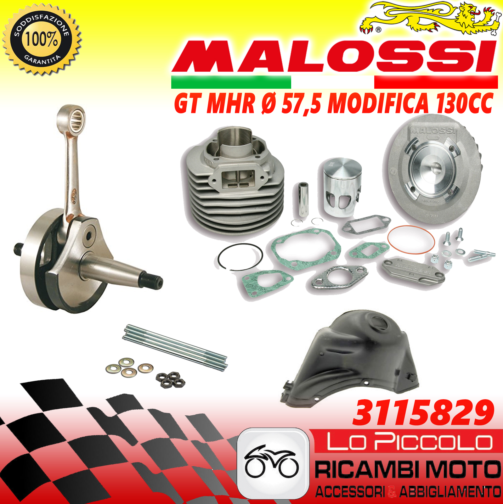 thumbnail image 2 of POLINI Maxi Racing Heat Group Kit For Vespa 50 130 Special R L N Ape PK 2 of 6