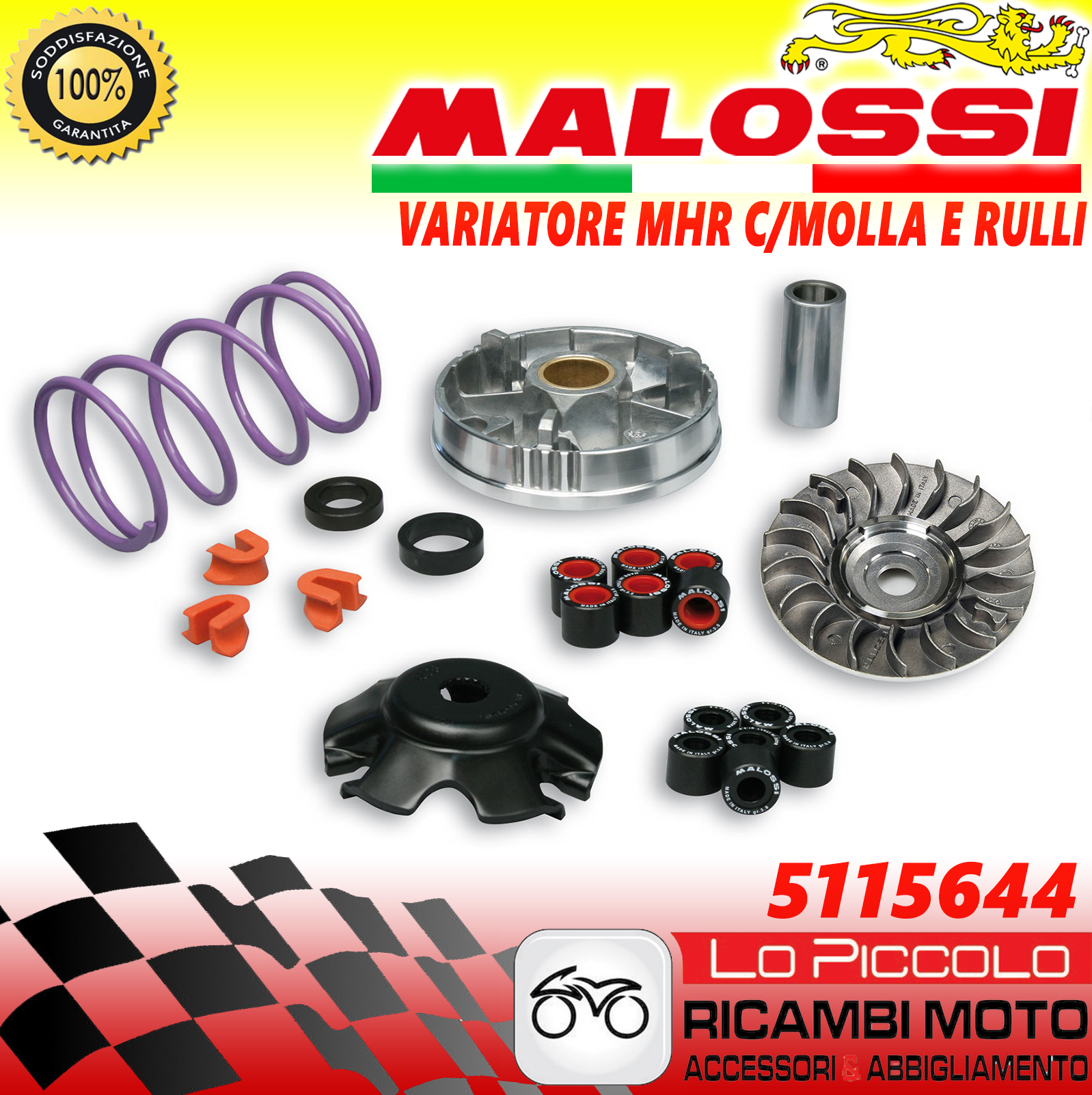 Malossi 5115644 Multivar 2000 MHR Aluminum Piaggio NRG MC3 DD 50
