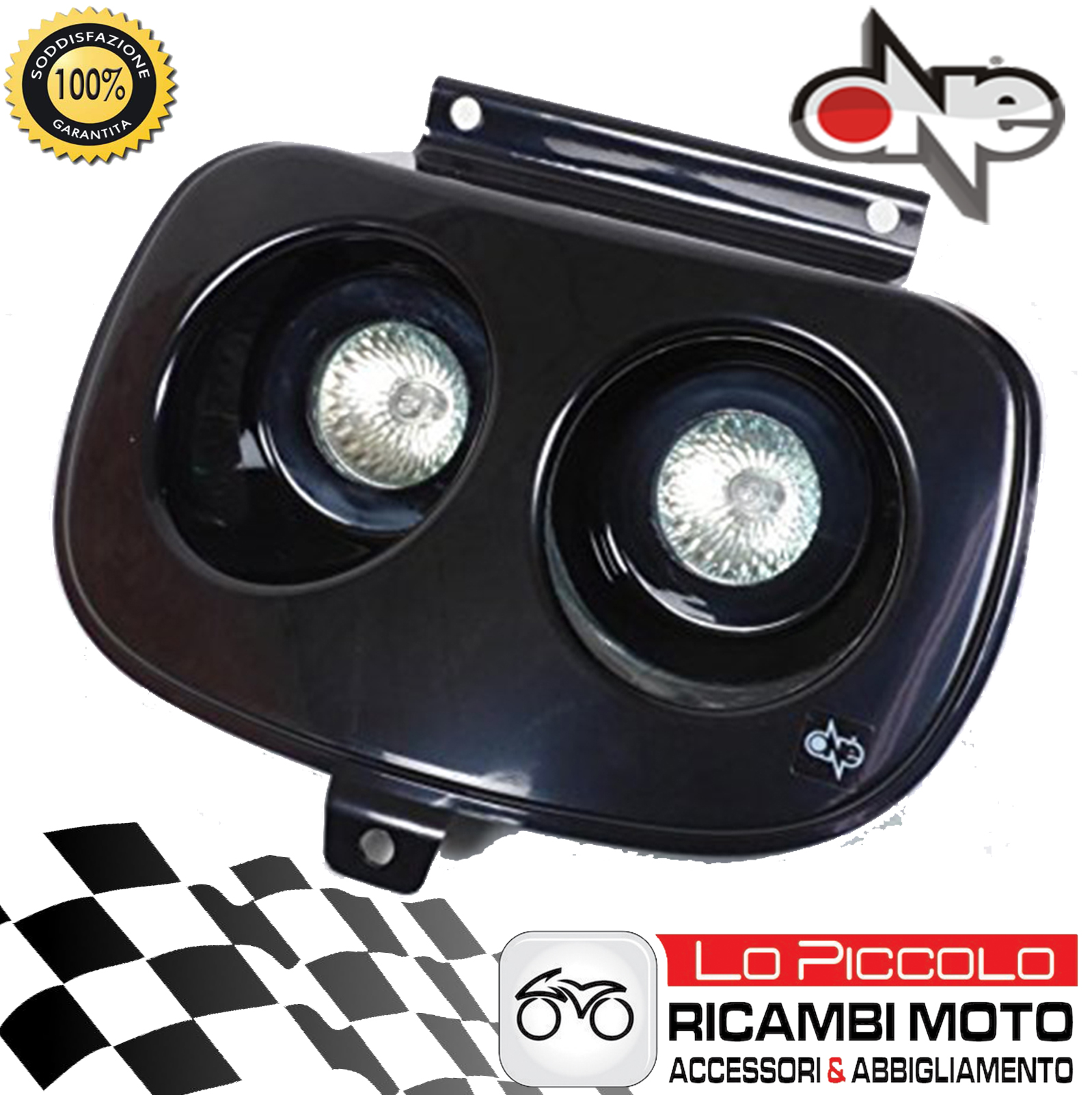 One Mask with Front Halogen Laser Light for MBK Booster Spirit 50 - Main Image