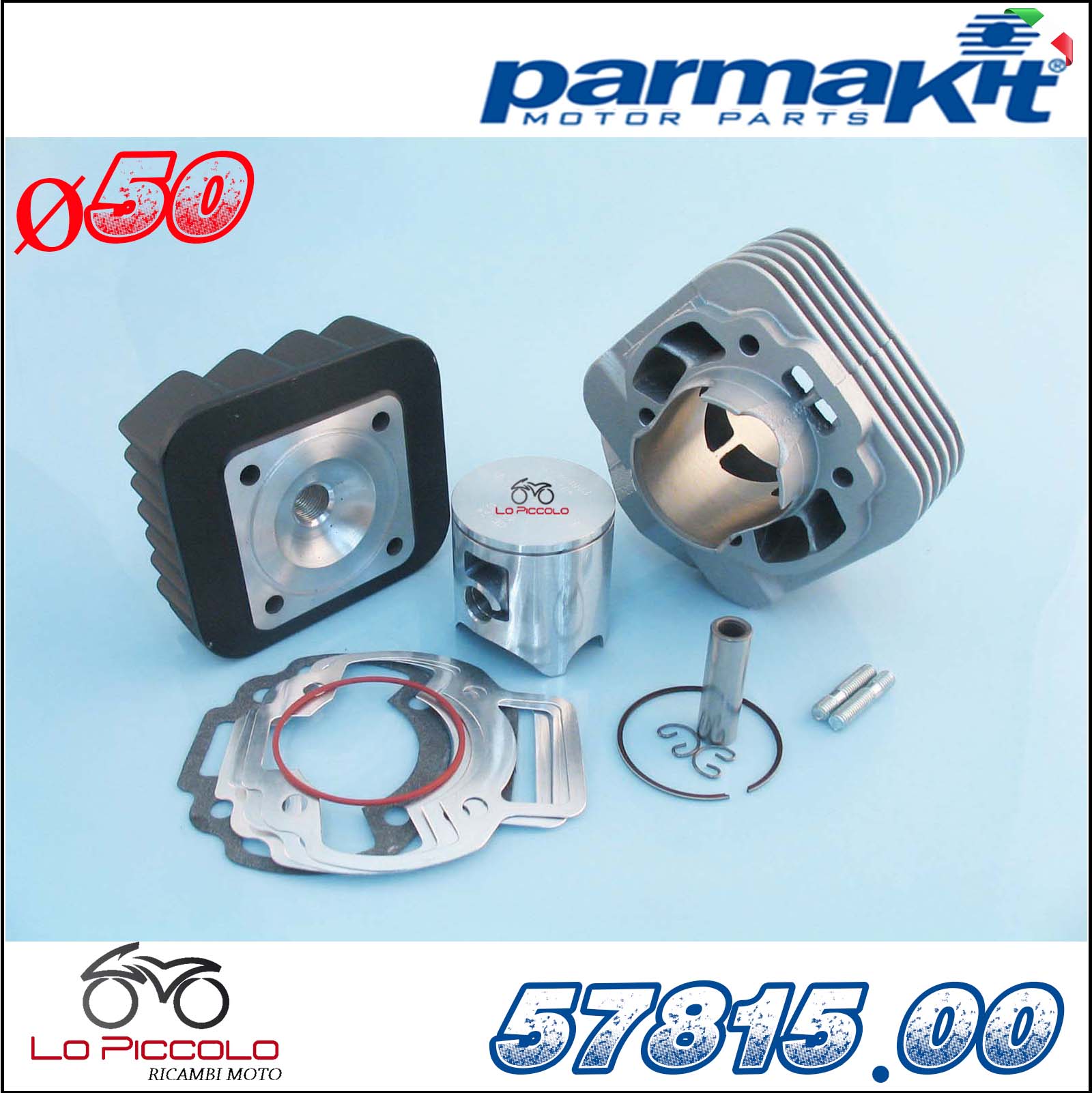 GRUPPO TERMICO ø50 GP1 PARMAKIT 77CC PIAGGIO FREE 50 2T