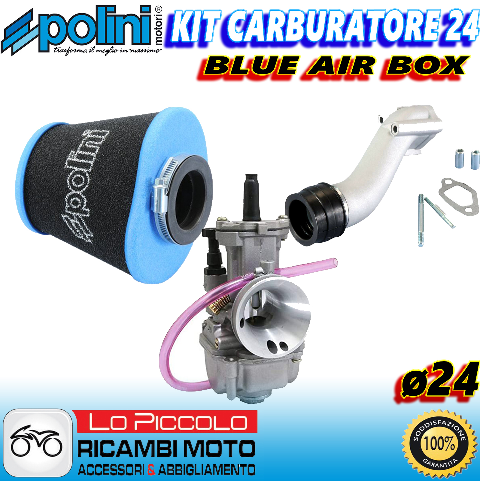 Ricambio Moto Atv Collettore Aspirazione Carburatore 30mm - Per ATV CG - Alluminio E Gomma Collettore Alluminio Gomma