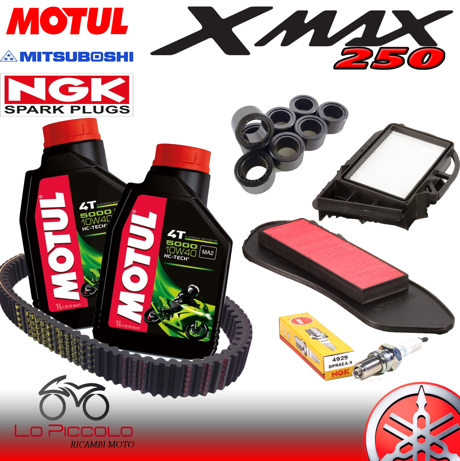 KIT TAGLIANDO YAMAHA XMAX 250 2009 2010 XMAX X MAX OLIO CINGHIA FILTRI